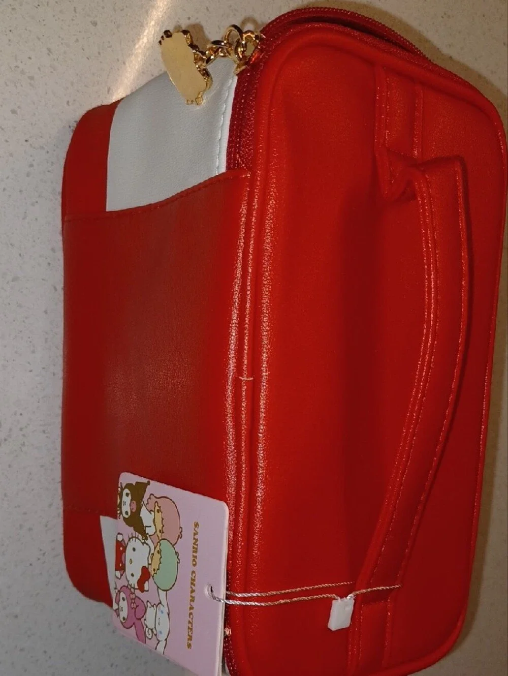 Hello Kitty Red, White  45th Anniversary Zip Pouch
